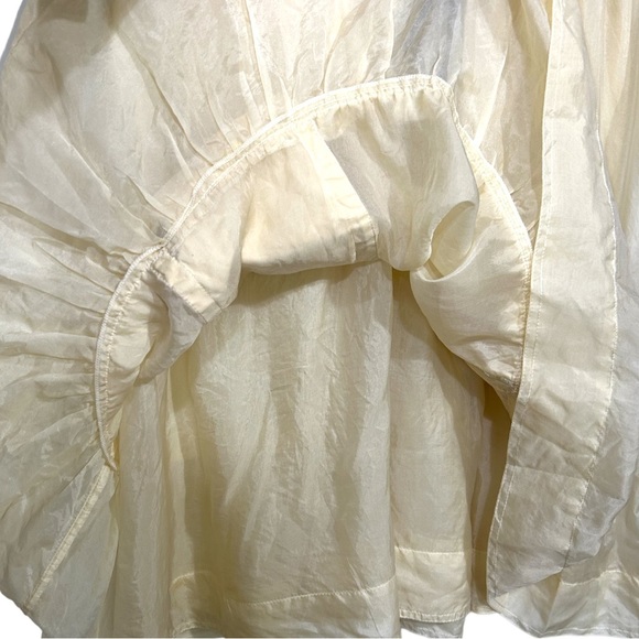 Dolce & Gabbana Corset Dress Cream Black Trim Y2K Sleeveless Sz 40 / US 4 - Picture 4 of 12